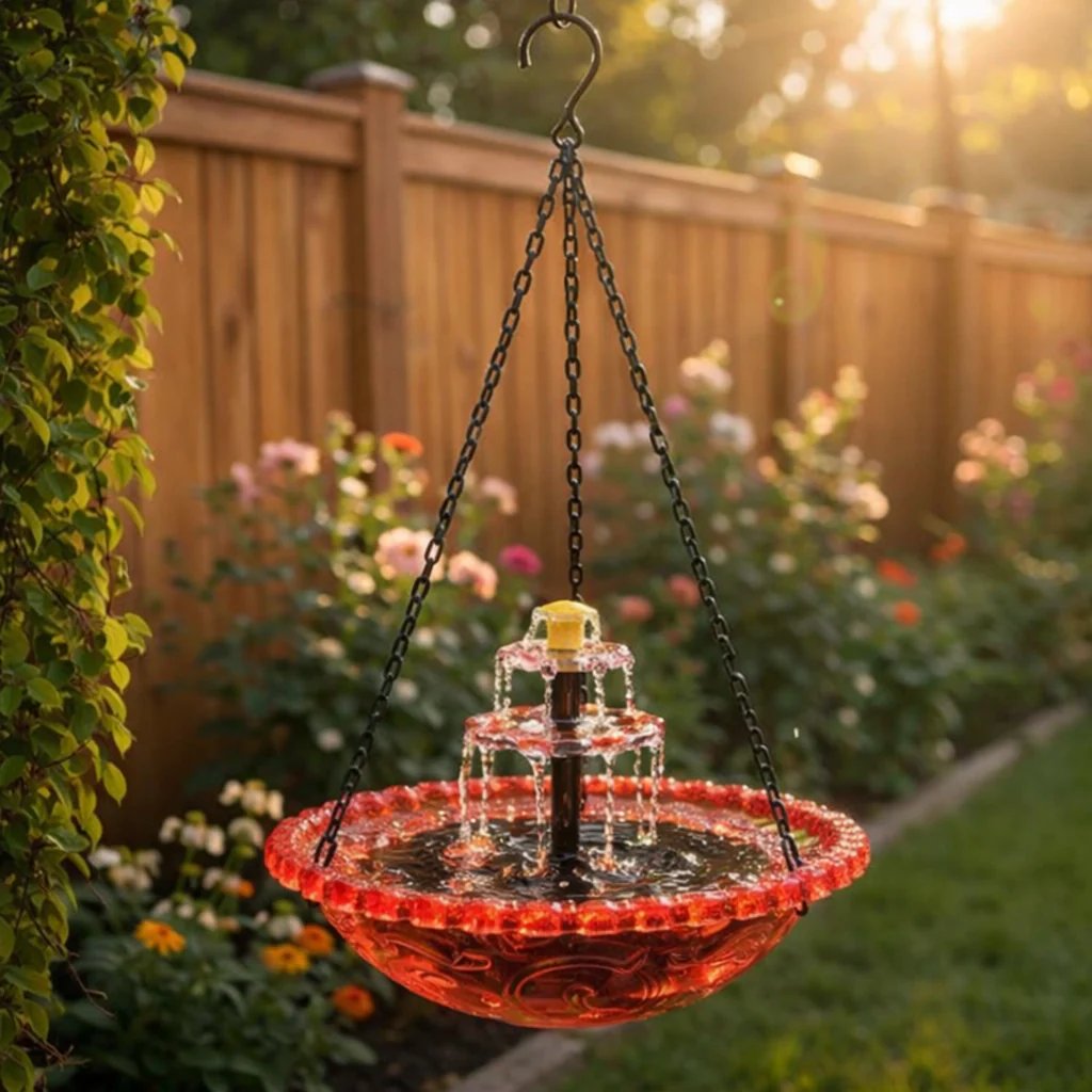🏆Trusted by Over 50,000+ UsersWorldwide🐦Solar Cascade Hanging Bird Bath Fountain