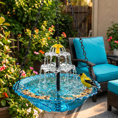 🏆Trusted by Over 50,000+ UsersWorldwide🐦Solar Cascade Hanging Bird Bath Fountain