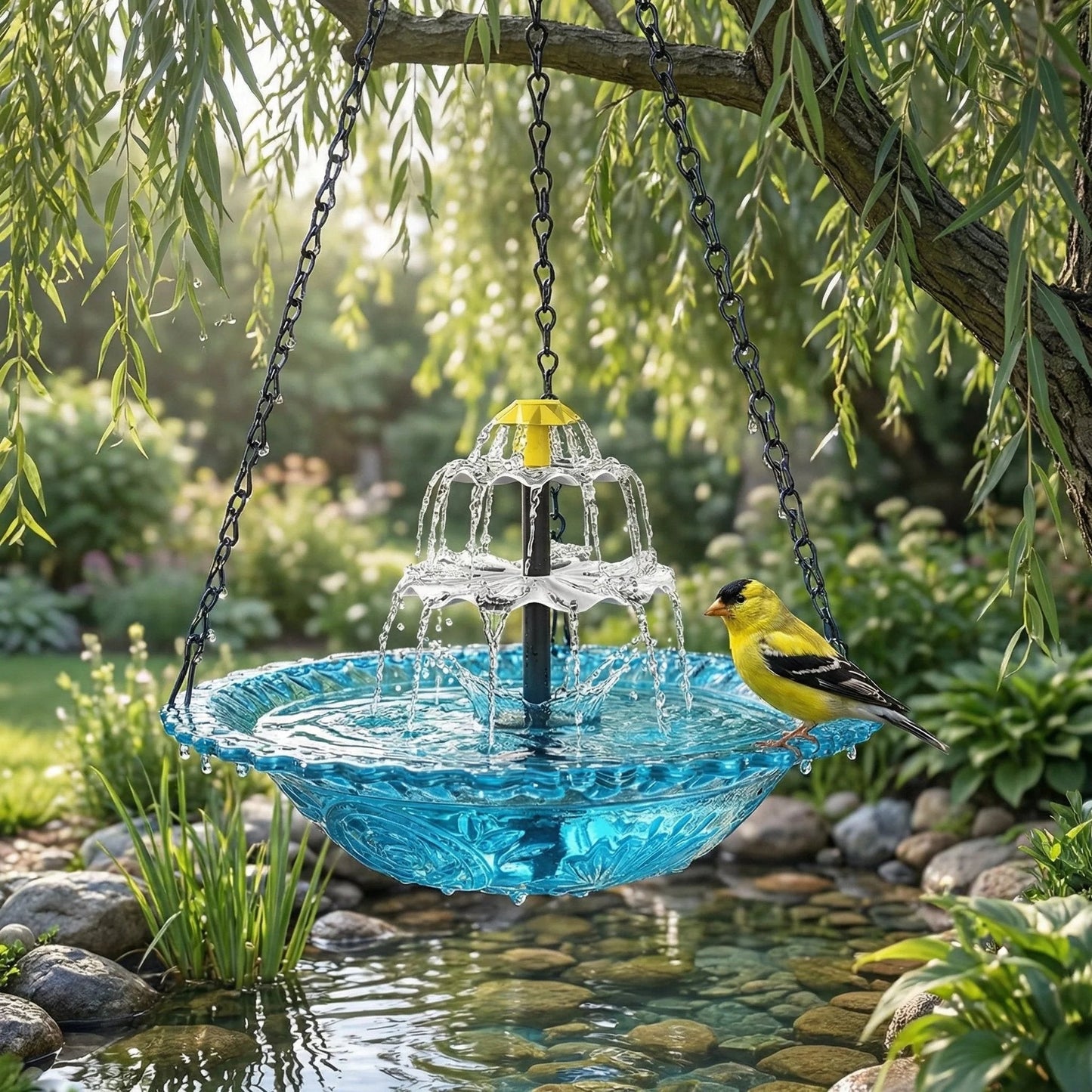 🏆Trusted by Over 50,000+ UsersWorldwide🐦Solar Cascade Hanging Bird Bath Fountain