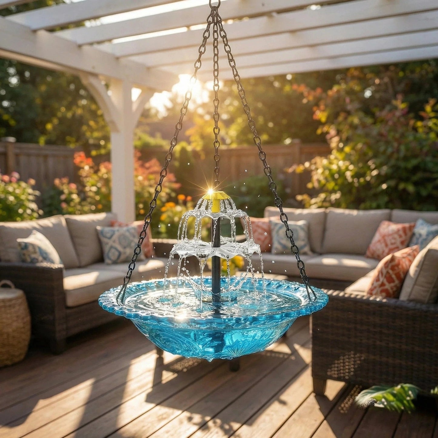 🏆Trusted by Over 50,000+ UsersWorldwide🐦Solar Cascade Hanging Bird Bath Fountain